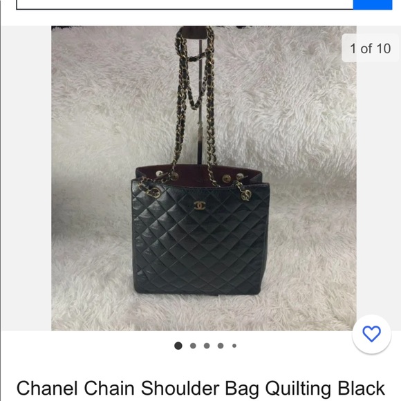 Beautiful Vintage Chanel, large black lamb skin shoulder bag, - Picture 1 of 9